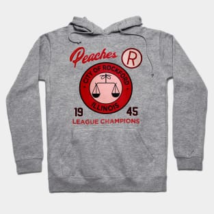 Rockford Peaches • AAGPBL Patch • Rockford, Illinois Hoodie